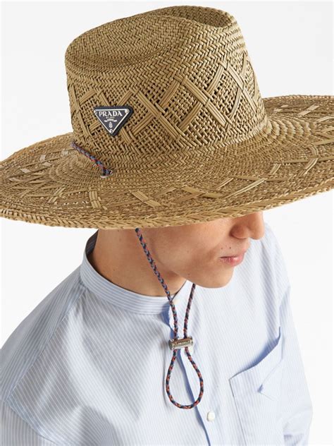 prada straw hat with belt|prada hat farfetch.